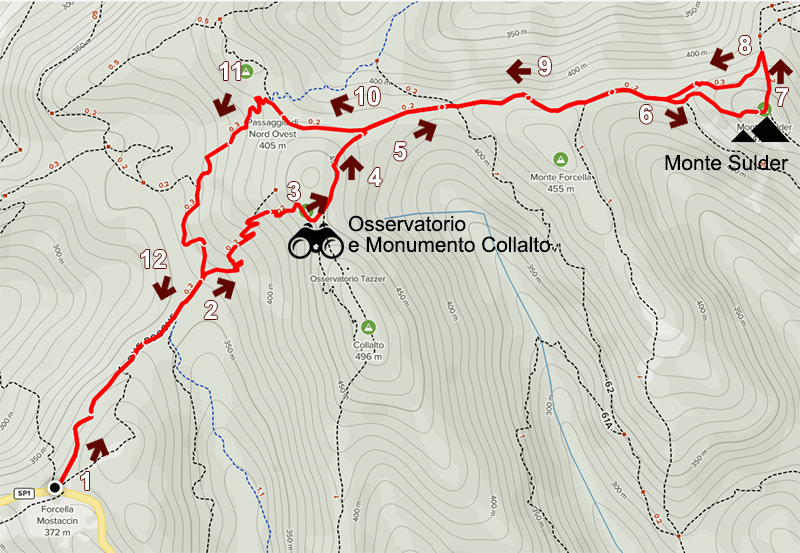 Forcella Mostaccin Collalto Monte Sulder