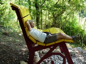 Relax time alla panchina gigante