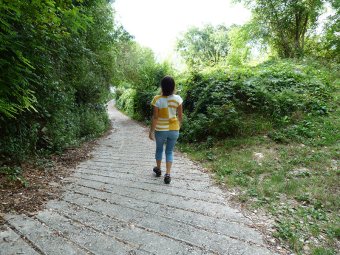 Sentiero cementato verso Borgo Luca