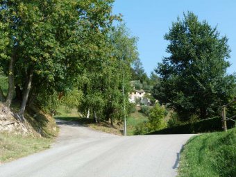 La strada di campagna per Monte San Nicolò