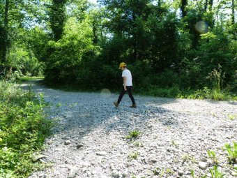 Raggiunta la strada bianca a sinistra