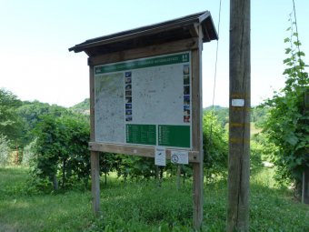 Cartello turistico Valle dell'Acqua Morta
