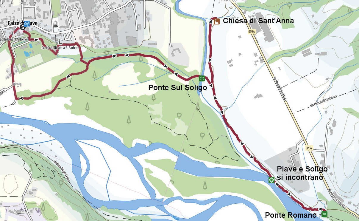 Passeggiata dei due fiumi tra Piave e Soligo